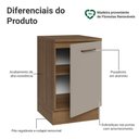 Ver imagem 3 de Balcão de Cozinha 50cm 1 Porta Rustic/crema Agata Madesa