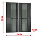 Ver imagem 4 de Porta Correr Venez. 6F.Móv.210 x 200 Elite c/Fechadura Tetra V.Liso Preto Brimak
