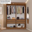 Ver imagem 6 de Closet Casal Andorra 4 Gavetas 2 Prateleiras Freijó/Branco - Pnr Móveis
