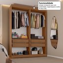 Ver imagem 7 de Closet Casal Andorra 4 Gavetas 2 Prateleiras Freijó/Branco - Pnr Móveis