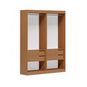 Ver imagem 2 de Closet Casal Andorra 4 Gavetas 2 Prateleiras Freijó/Branco - Pnr Móveis