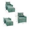 Poltrona Icaria 3 em 1 Poltrona Chaise Cama Verde Estofama - 2