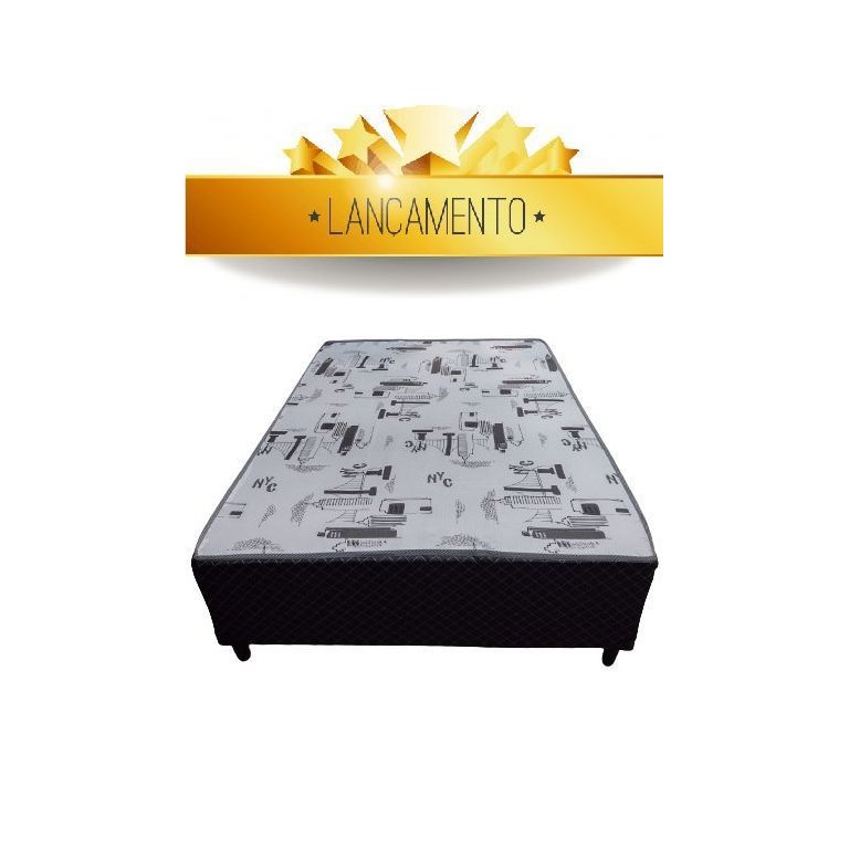 Cama Box Viuva Conjugada Ortopédico 128x188x43 (10cm)
