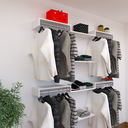 Ver imagem 2 de Kit Closet com Cabideiros e Prateleiras Branco Organização Moderna para Seu Quarto