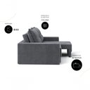 Ver imagem 2 de Sofá Luca 3 Lugares Retrátil com Chaise 202cm Grafite Suede Cia Lar