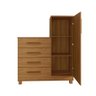 Comoda Quarto Casal Sapateira Grande com 4 Gavetas Reforçadas Versátil Savana Amadeirada - 5
