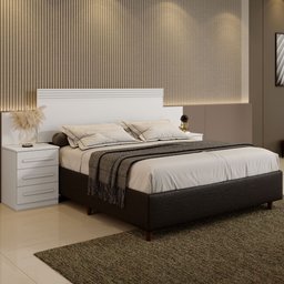 Cabeceira Imperio Benetil Móveis - Branco - 2