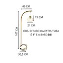 Ver imagem 6 de Luminária de Chão Milão Cúpula Diamante Metal Abajur Piso Moderno:dourado