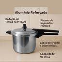 Ver imagem 3 de Panela de Pressão 10 Litros Fechamento Externo Aluminio