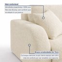 Ver imagem 5 de Sofá Cama Modular Orgânico Retrátil 4 Lugares 270cm Base Madeira Maciça Cancún