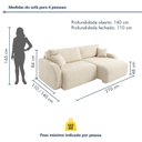 Ver imagem 3 de Sofá Cama Modular Orgânico Retrátil 4 Lugares 270cm Base Madeira Maciça Cancún
