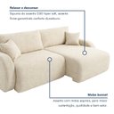 Ver imagem 6 de Sofá Cama Modular Orgânico Retrátil 4 Lugares 270cm Base Madeira Maciça Cancún