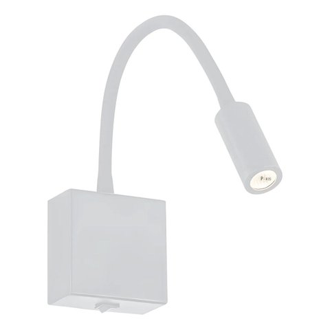 Arandela de Cabeceira Leitura Flexível Flexus Branca Led 3w 3000k Bivolt