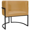 Ver imagem 1 de Poltrona Decorativa para Recepção Luna Suede Base de Ferro Preto