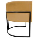 Ver imagem 4 de Poltrona Decorativa para Recepção Luna Suede Base de Ferro Preto
