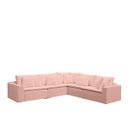 Ver imagem 1 de Sofá Modular Rivieira 280cm Linho - Meu Estofado:rose