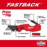 Estilete Lâmina Trapezoidal Dobrável Tipo Canivete Milwaukee 48-22-1505 Fastback 6 em 1 com Bit 1/4" - 12