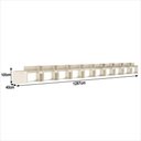 Ver imagem 7 de Conjunto de Escritório Smart 9 Livreiro 1 Buffet e 10 Mesas 90cm - Off White e Cedro