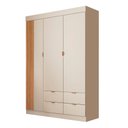 Ver imagem 4 de Conjunto Infantil Guarda Roupa e Cômoda Liz 100% Mdf Off White Semi Brilho - Sallar Home