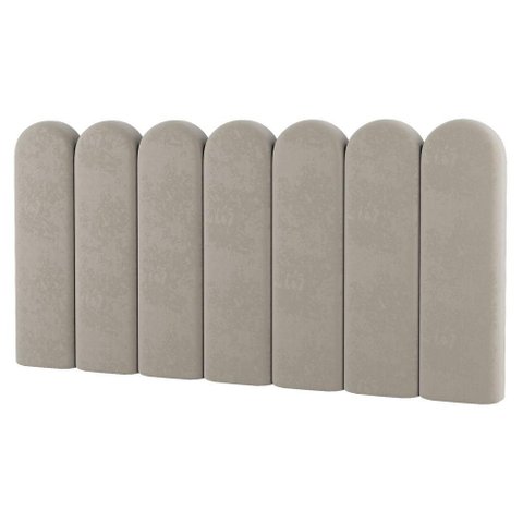 Painel Cabeceira Cama Box Solteiro Lana 100cm Suede Bege - Desk Design