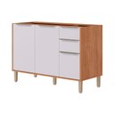 Ver imagem 1 de Balcão de Cozinha Modulado Divina C/ 3 Portas e 2 Gavetas S/tampo 120cm Cinamomo/off White - Mgm