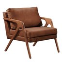 Ver imagem 1 de Poltrona Mona Luxo Madeira Maciça Castellar Móbile Corino Caramelo Corino Caramelo