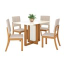Ver imagem 1 de Conjunto Mesa com 4 Cadeiras Thalia em Mdf e Mdp Henn