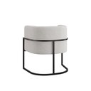 Ver imagem 6 de Poltrona Cadeira Decorativa Lua Recepção Base de Ferro Black Cor:bege