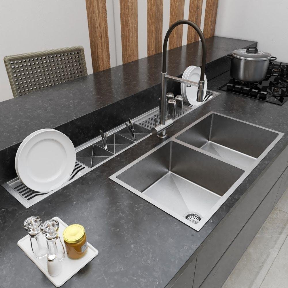 Calha Embutida Design 150cmcm Bancada Pia - 5