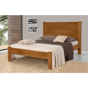 Cama Casal de Madeira Maciça Lara Imbuia