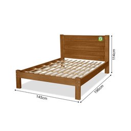 Cama Casal de Madeira Maciça Lara Imbuia - 2