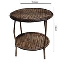 Ver imagem 4 de Conjunto Poltronas para Jardim Espreguiçadeira Fibra Sintética 2 Poltronas e Mesa de Centro - Tecido