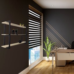 Estante Aérea Narvi Pinus com Preto - 2