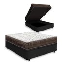Ver imagem 1 de Cama Box Baú Casal Preto Colchão Iso 150 D45 - Ortobom
