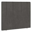 Ver imagem 2 de Cabeceira Cama Box Casal King Size Doha 193cm Veludo Cinza - Abmaza