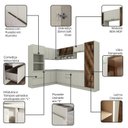 Ver imagem 6 de Cozinha Compacta 5 Peças 100% MDF Fineze Areia