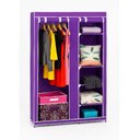 Ver imagem 1 de Guarda Roupa Compacto Cabideiro Duplo Arara Prateleiras Sapateira Organizador Camping Quarto Closet