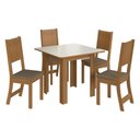 Ver imagem 2 de Conjunto Mesa de Jantar 90cm com 4 Cadeiras Multimóveis Cr50205 Freijó/off White/cacau