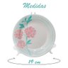 Prato Decorativo Cerâmica Bloom com Suporte Transparente para Mesa 19cm - 3