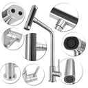 Ver imagem 5 de Torneira de Cozinha para Mesa 4 Jatos em Aço Inox Escovado - 774368 - Stoc