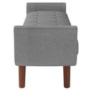 Ver imagem 5 de Puff Recamier Decorativo com Pés em Madeira 195 Cm Itália P05 Bouclê Cinza - Lyam Decor