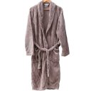 Ver imagem 1 de Roupão Microfibra Flannel Relieve Extra Macio com Bolso