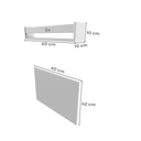 Ver imagem 3 de Conjunto com 1 Escrivaninha Suspensa e 2 Prateleiras 60cm Branco