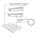 Ver imagem 4 de Conjunto com 1 Escrivaninha Suspensa e 2 Prateleiras 60cm Branco