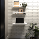 Ver imagem 7 de Conjunto com 1 Escrivaninha Suspensa e 2 Prateleiras 60cm Branco