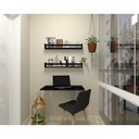 Ver imagem 5 de Conjunto com 1 Escrivaninha Suspensa e 2 Prateleiras 60cm Preto