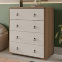 Ver imagem 1 de Cômoda Enseada 04 Gavetas Móveis Rimo - Jequitibá/palha