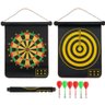 Jogo de Dardos Magnetico Grande Tabuleiro Alvo Dupla Face 38cm com 6 Peças Kit Completo Ima Seguro - 1