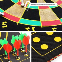Jogo de Dardos Magnetico Grande Tabuleiro Alvo Dupla Face 38cm com 6 Peças Kit Completo Ima Seguro - 3