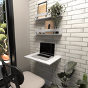 Ver imagem 1 de Kit com 1 Escrivaninha Suspensa 60cm e 2 Prateleiras 